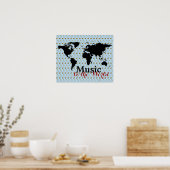Poster musique du monde (Cuisine)