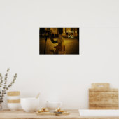 Poster Musique est Vie citation Harpe instrument classiqu (Cuisine)