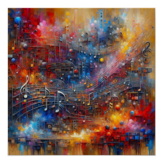 POSTER MUSIQUE ET COULEUR (Devant)