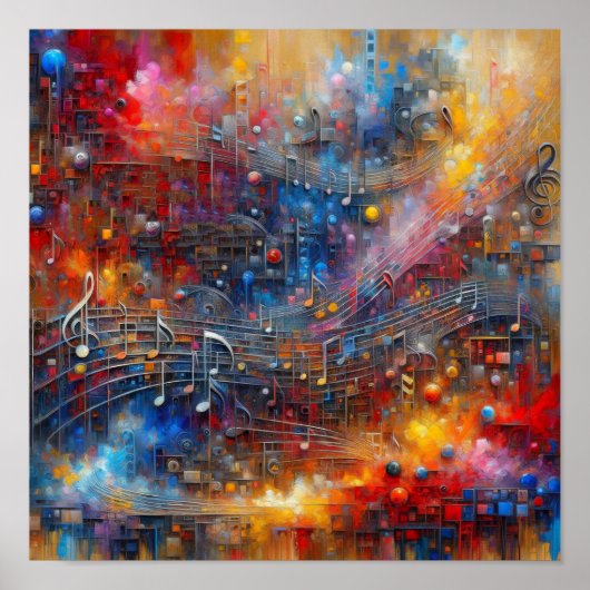 POSTER MUSIQUE ET COULEUR (Devant)