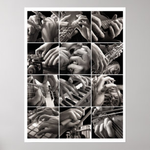 Poster Musique et mains