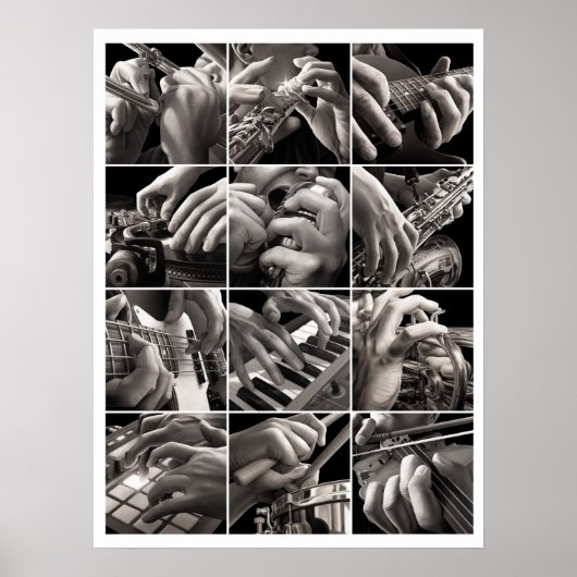 Poster Musique et mains (Devant)