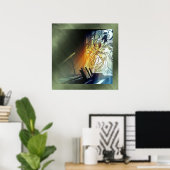 Poster Musique et toile de verre tendue Imprimer (Bureau à domicile)