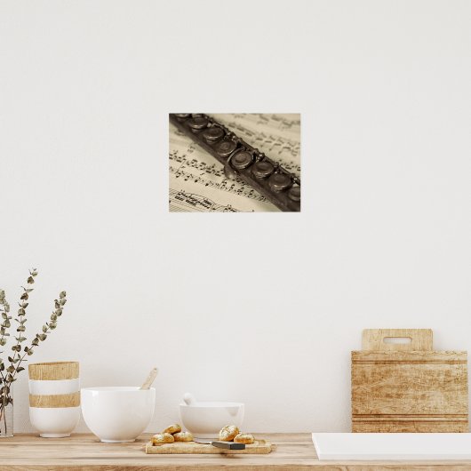 Poster Musique flute (Cuisine)
