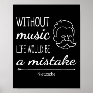 Poster Musique Friedrich Nietzsche Citation Chemise