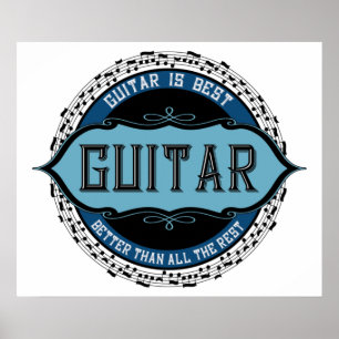 Poster Musique guitare Cercle