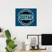 Poster Musique guitare Cercle (Bureau à domicile)