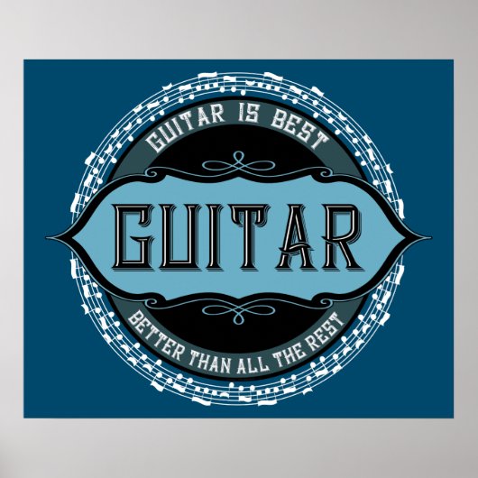 Poster Musique guitare Cercle (Devant)
