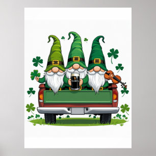 Poster Musique irlandaise Shamrock Leprechaun