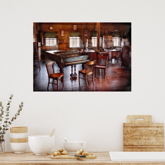 Poster Musique - Le piano à queue (Cuisine)