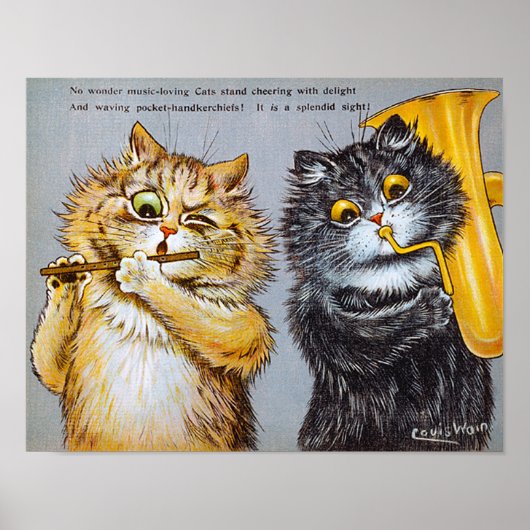 Poster Musique Love Cats, Louis Wain (Devant)