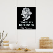 Poster Musique - Ludwig Van Beethoven Le génie (Cuisine)