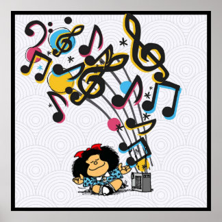 Poster Musique Mafalda vintage