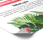 Poster Musique Moderne Tropicale Festival Mariage Bienven (Coin)