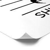 Poster Musique Notation Repos avec la fermeture (Coin)