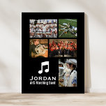 Poster Musique Orchestre Musique Collage Photo<br><div class="desc">Cette bande de marche personnalisée ou un orchestre photo collage design comprend vos photos téléchargées, notes musicales et 2 lignes de texte personnalisé. Ajoutez le nom de votre musicien, son nom de groupe ou d'orchestre ou tout texte que vous souhaitez. Modifiez la couleur de l'arrière - plan pour qu'elle corresponde...</div>