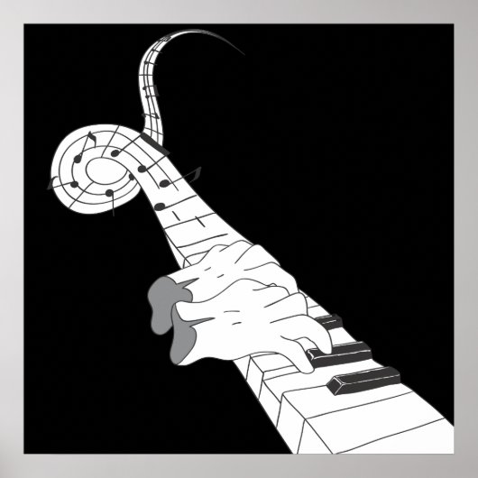 Poster Musique piano (Devant)