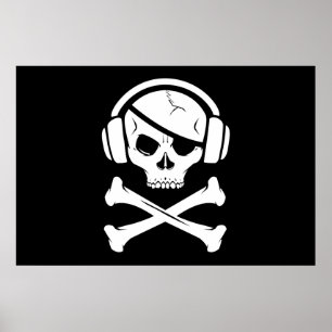 Poster Musique pirate piratage anti-riaa icône