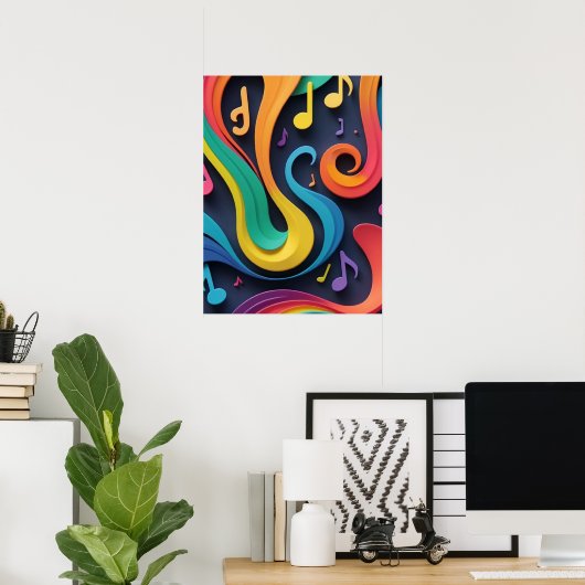Poster Musique qui oscille (Bureau à domicile)