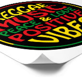 Poster Musique reggae avec des paroles et des citations p (Coin)