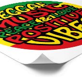 Poster Musique reggae avec des paroles positives (Coin)