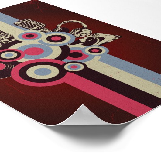 Poster Musique rétro (Coin)
