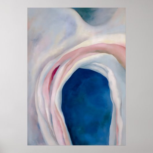 Poster Musique rose et bleu par O'Keeffe (Devant)