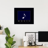 Poster musique toujours dans mon esprit (Bureau à domicile)