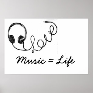 Poster Musique = Vie