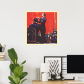 Poster Musique Vintage, Direction d'un Orchestre (Bureau à domicile)