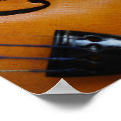 Poster Musique violon et feuille (Coin)