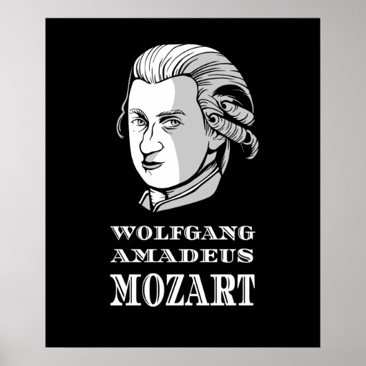 Poster Musique - Wolfgang Amadeus Mozart Portrait (Devant)