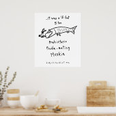 Poster Muskie mangeant des canicules (Cuisine)