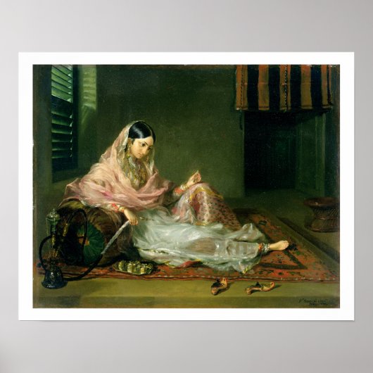 Poster Muslim Lady Recrows, 1789 (huile sur toile) (Devant)