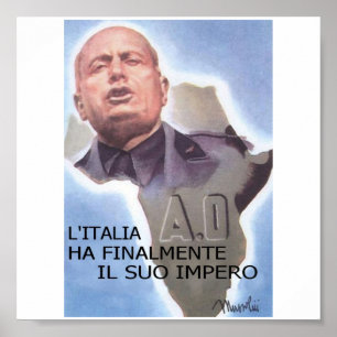Poster Mussolini Italie Afrique de l'Est