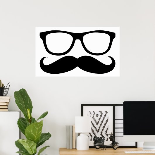 Poster Mustache (Bureau à domicile)