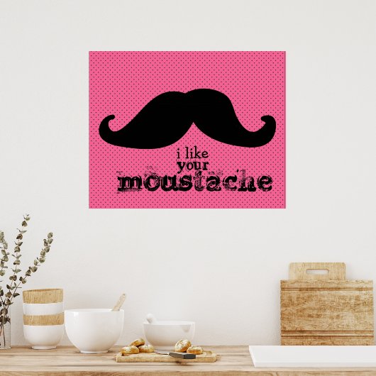 Poster Mustache - Black Sky Series (Cuisine)