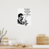 Poster Mustache Homme Boire Café Art Rétro (Cuisine)