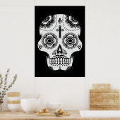 Poster Mustache sugar skull (Cuisine)