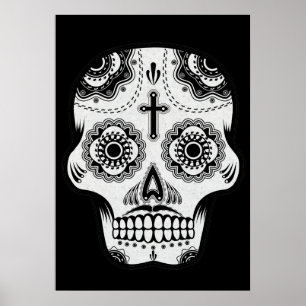 Poster Mustache sugar skull