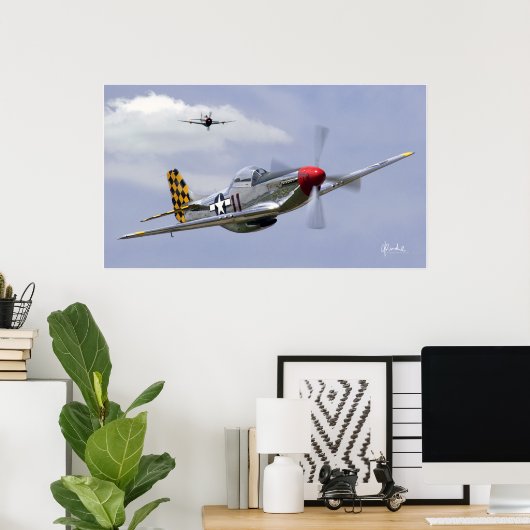 Poster Mustang et Thunderbolt (Bureau à domicile)