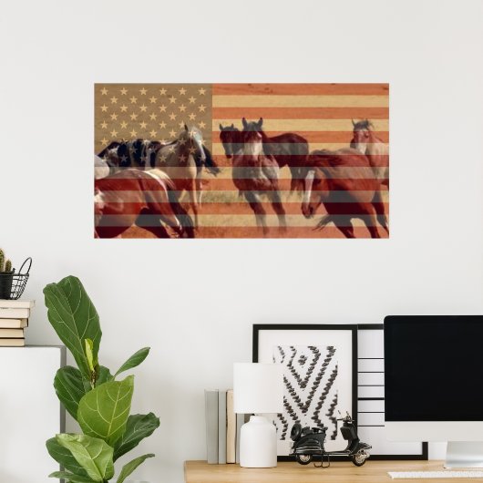 Poster Mustang Flag (Bureau à domicile)