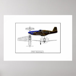 Poster Mustang P51