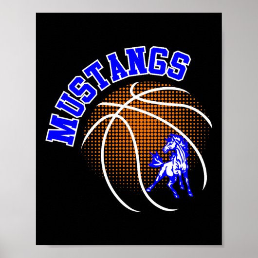 Poster Mustangs Sketll Fierté de Mustang Esprit de l'écol (Devant)
