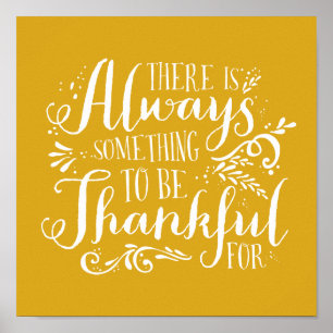 Poster Mustard Jaune Toujours Merci Citation Thanksgiving