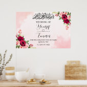 Poster musulman Mariage rouge et rose (Cuisine)