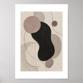 Poster Muted Orbit | Minimal Abstract Plaster Art Print (Devant)