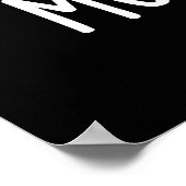 Poster Mutt-stache Funny Chien Mustache Pun Dark BG (Coin)