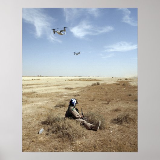 Poster MV-22B Ospreys survolent les hôpitaux de la marine (Devant)