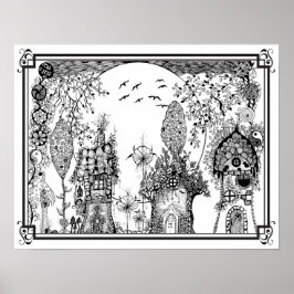 Poster "MwDee's Gnome Tiny Homes" kleuren